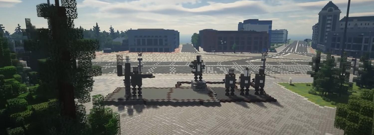 Центр Новосибирска воссоздали в игре Minecraft