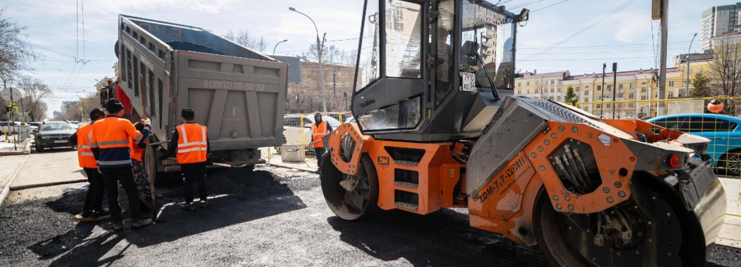 Асфальт на Советской и Чаплыгина восстановили после ремонта труб