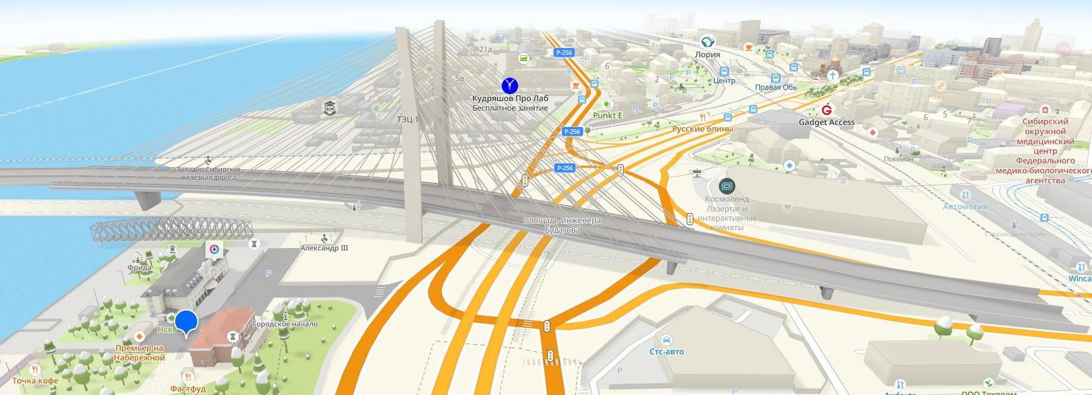 2ГИС объявил, что достроил на карте четвёртый мост в Новосибирске