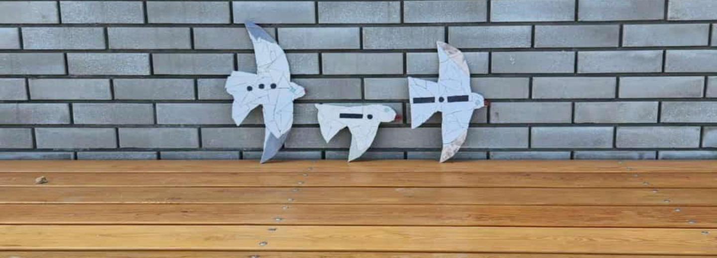 50 мозаичных чаек признаются в любви Новосибирску азбукой Морзе