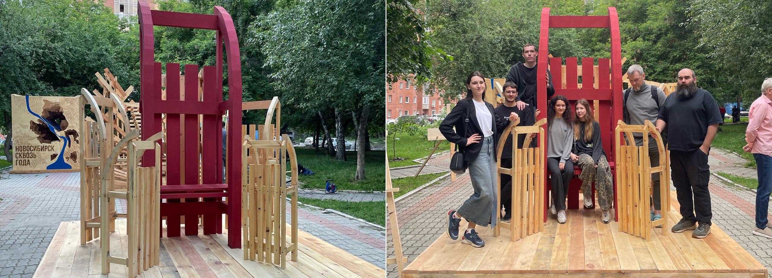 Новосибирское детство: микрорайон Клюквенный украсят деревянными санками