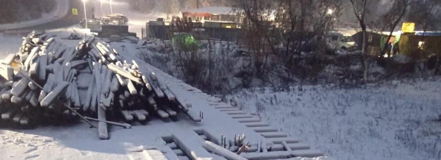 Временный мост через 2-ю Ельцовку демонтируют на улице Сухарной