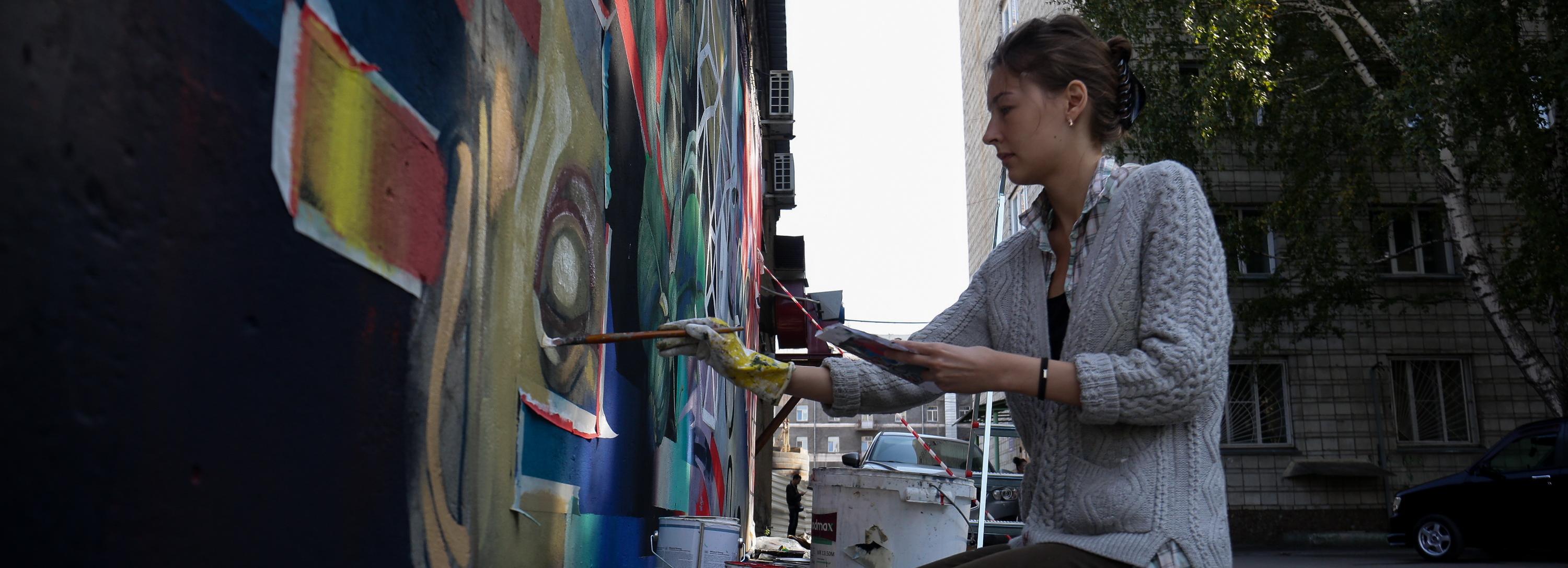 Чудо-принтер напечатает граффити на стене в студгородке НГТУ