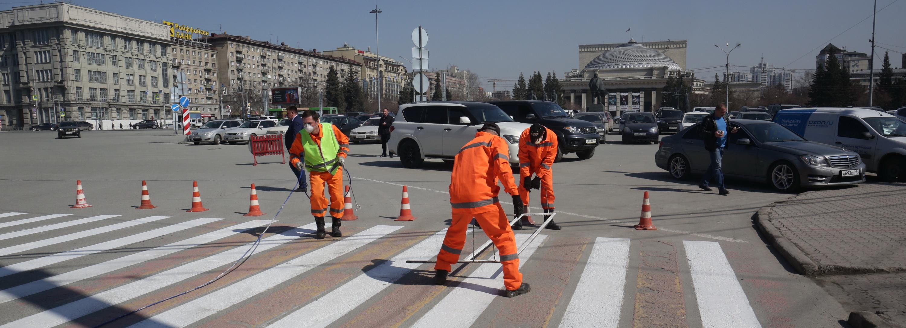 Для дорожной разметки купили 90 тонн краски, пластика и стеклошариков