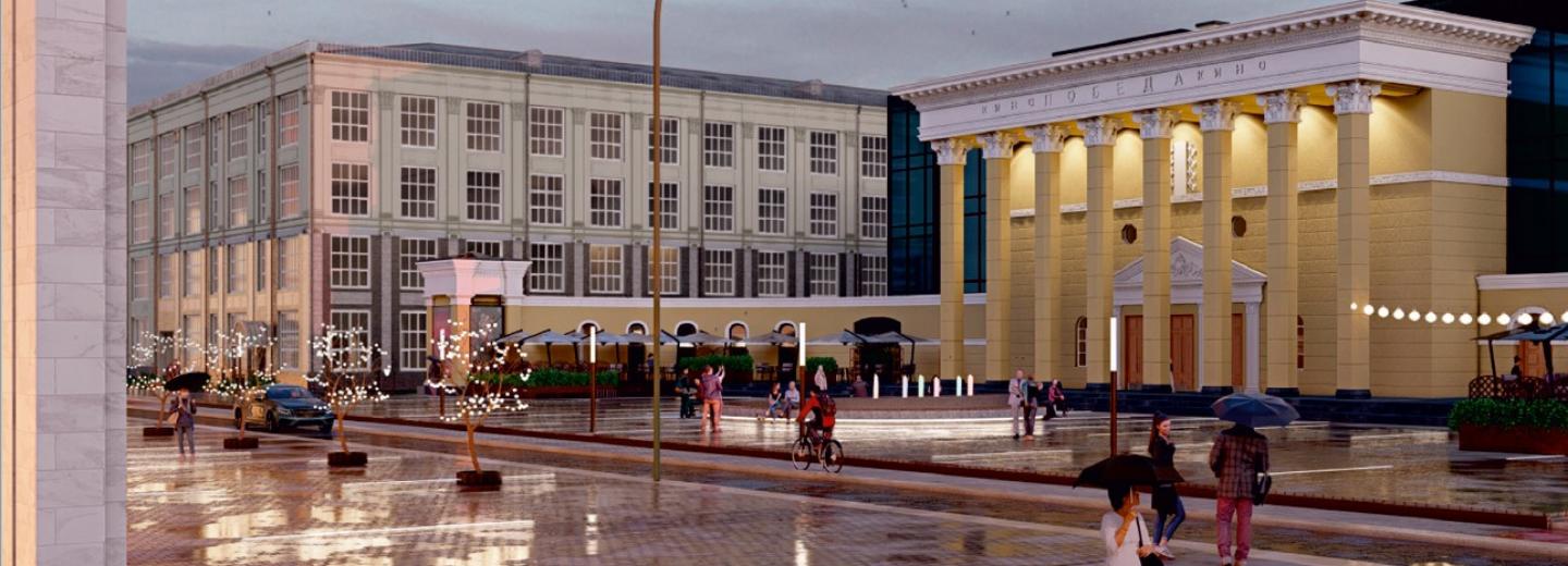 Архитектор показал эскизы площади Победы с фонтаном в центре Новосибирска