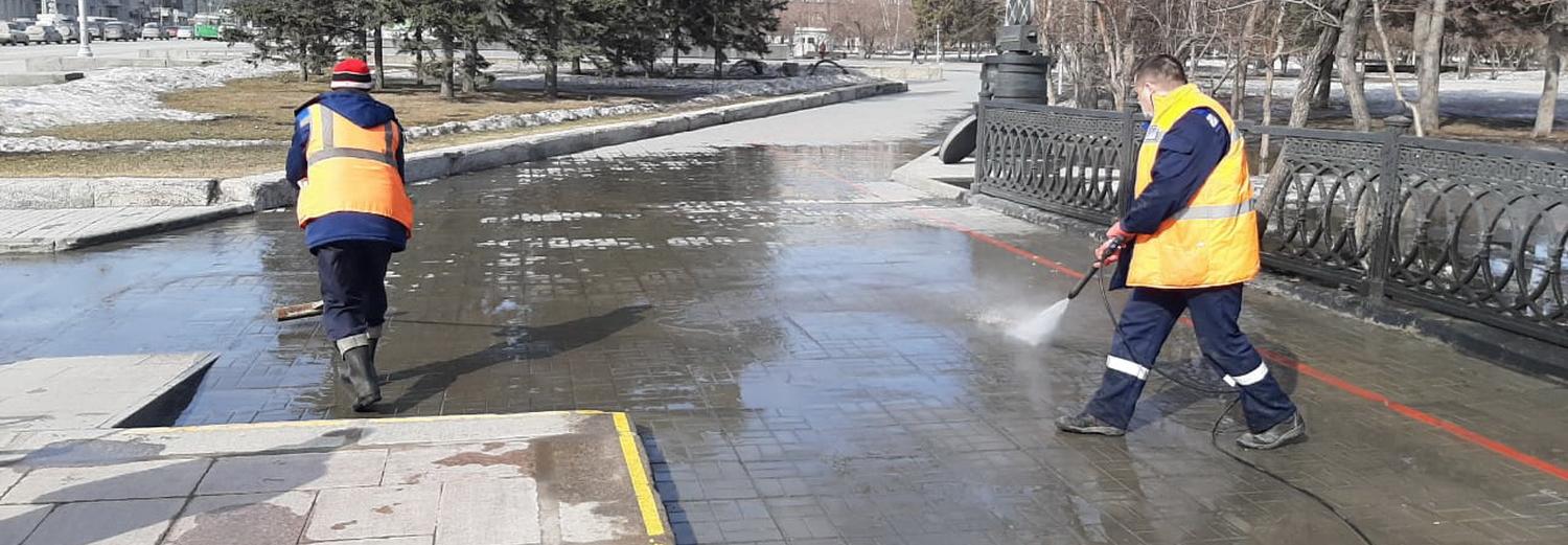 Парад мойдодыров: как чистят Новосибирск во время карантина