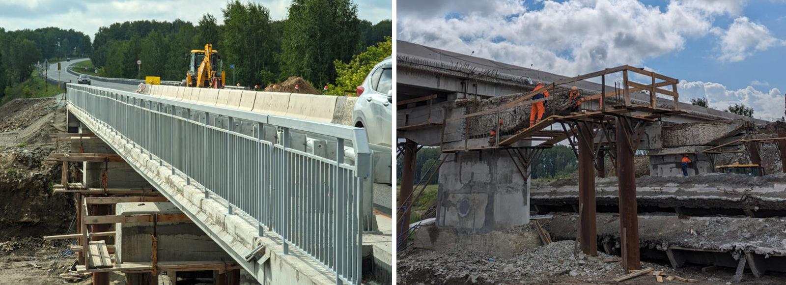 Два моста на трассе из Новосибирска в Казахстан ремонтируют по БКД