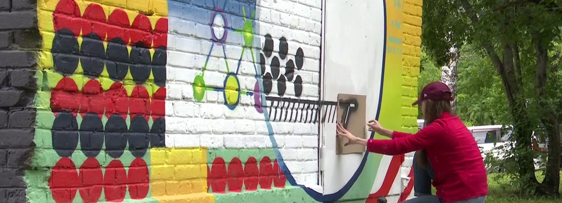 Только один человек проголосовал против панно на будках в Академгородке