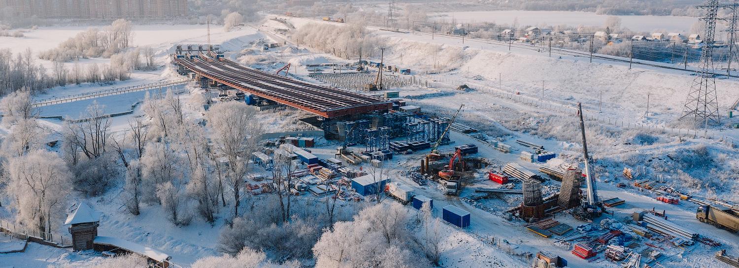 Как ломают лёд на стройке четвёртого моста — фото от Славы Степанова