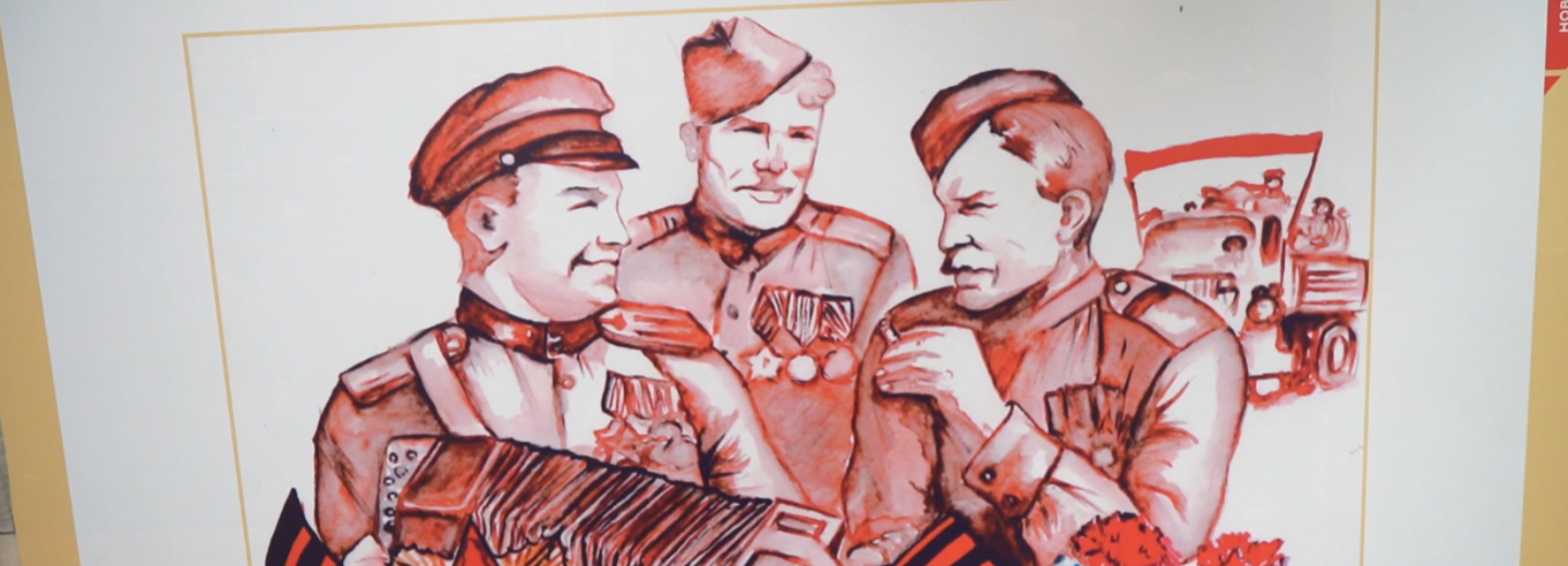 В переходе метро открыли патриотическую выставку «Нарисуй историю»