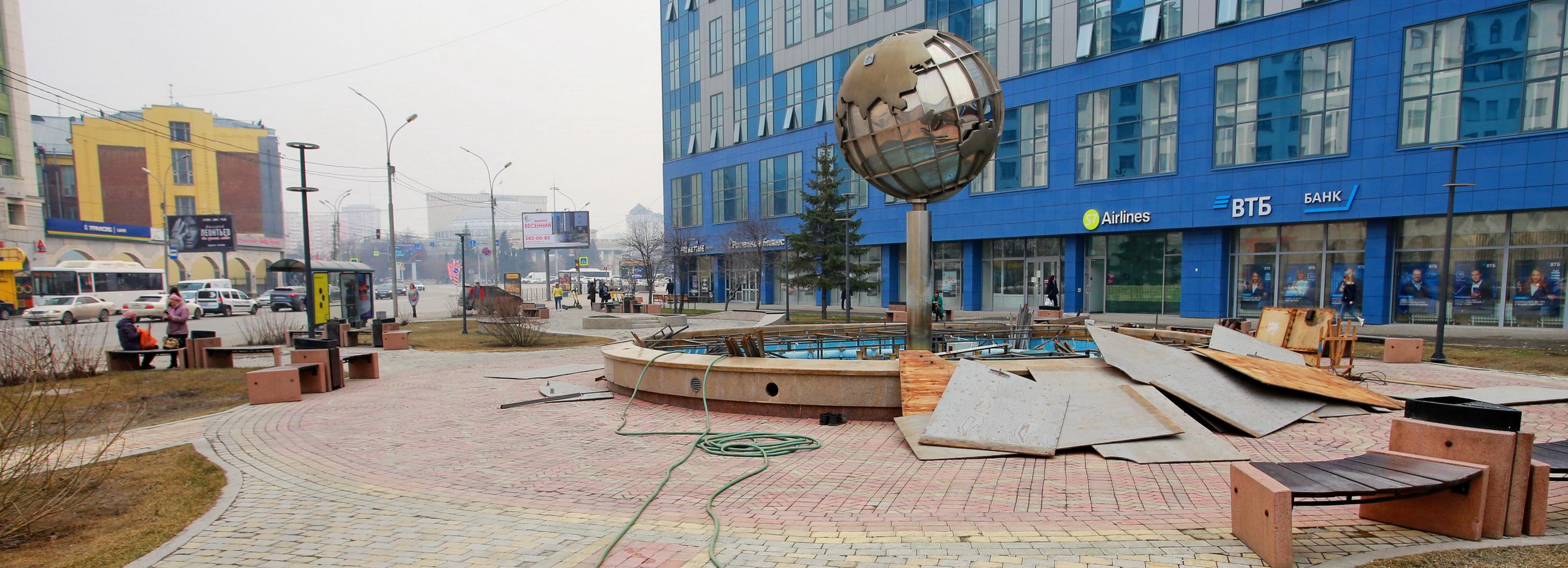 Фонтаны в Новосибирске планируют запустить ко Дню Победы