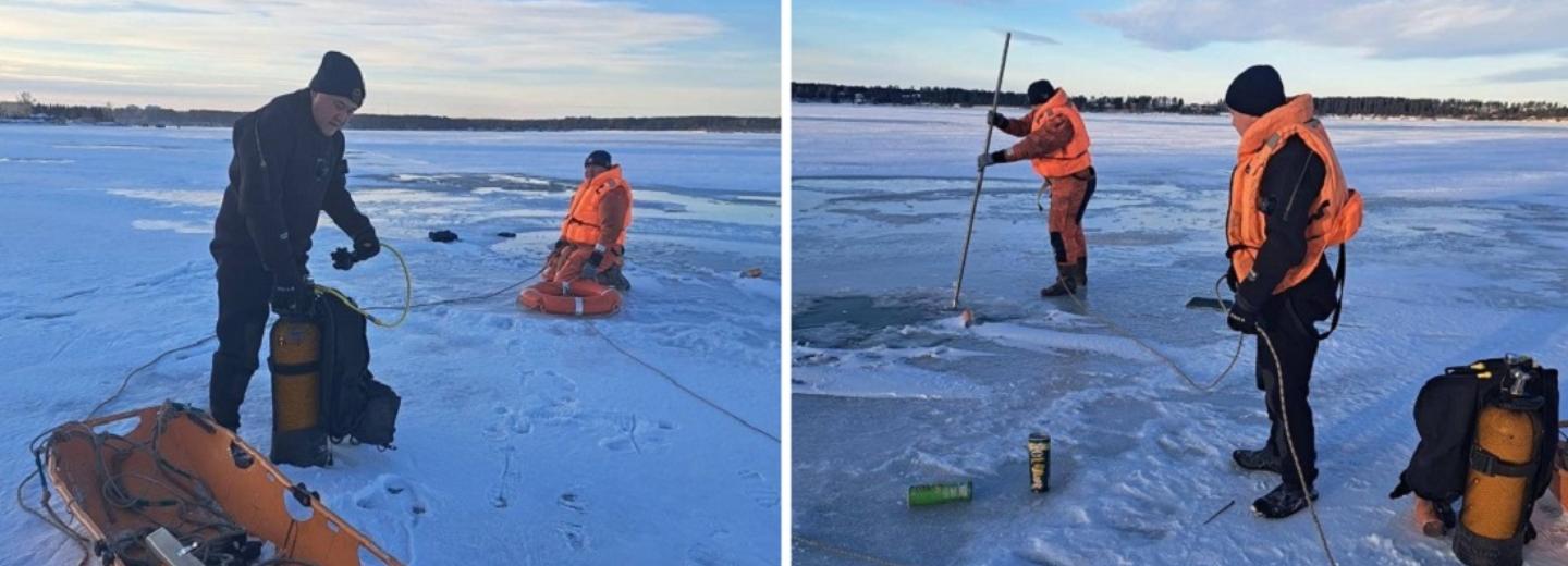 Тело погибшего рыбака достали из Бердского залива