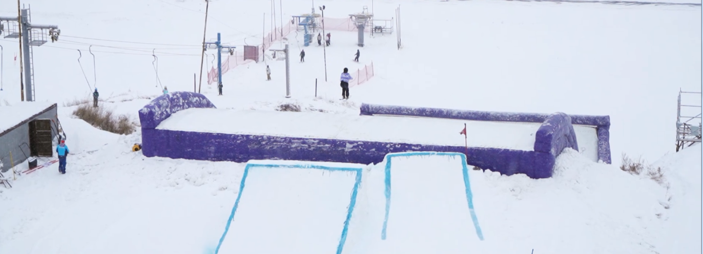 Инновационную «подушку» для сноубордистов протестировали на Горском