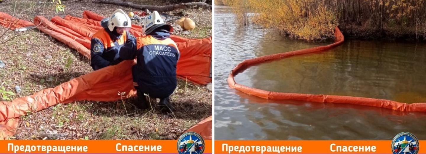 Плавучие преграды выставили на Оби из-за разлившегося рапсового масла