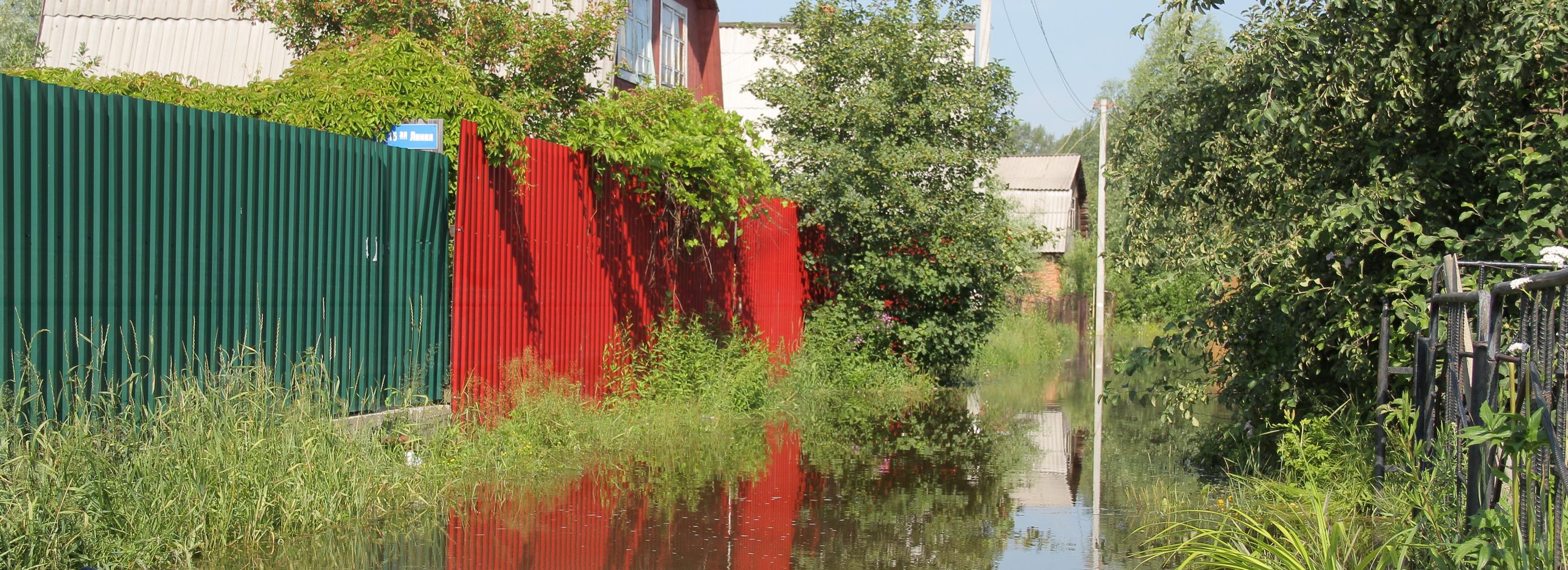 Из-за подъёма воды в Оби подтопило дачи в Новосибирске