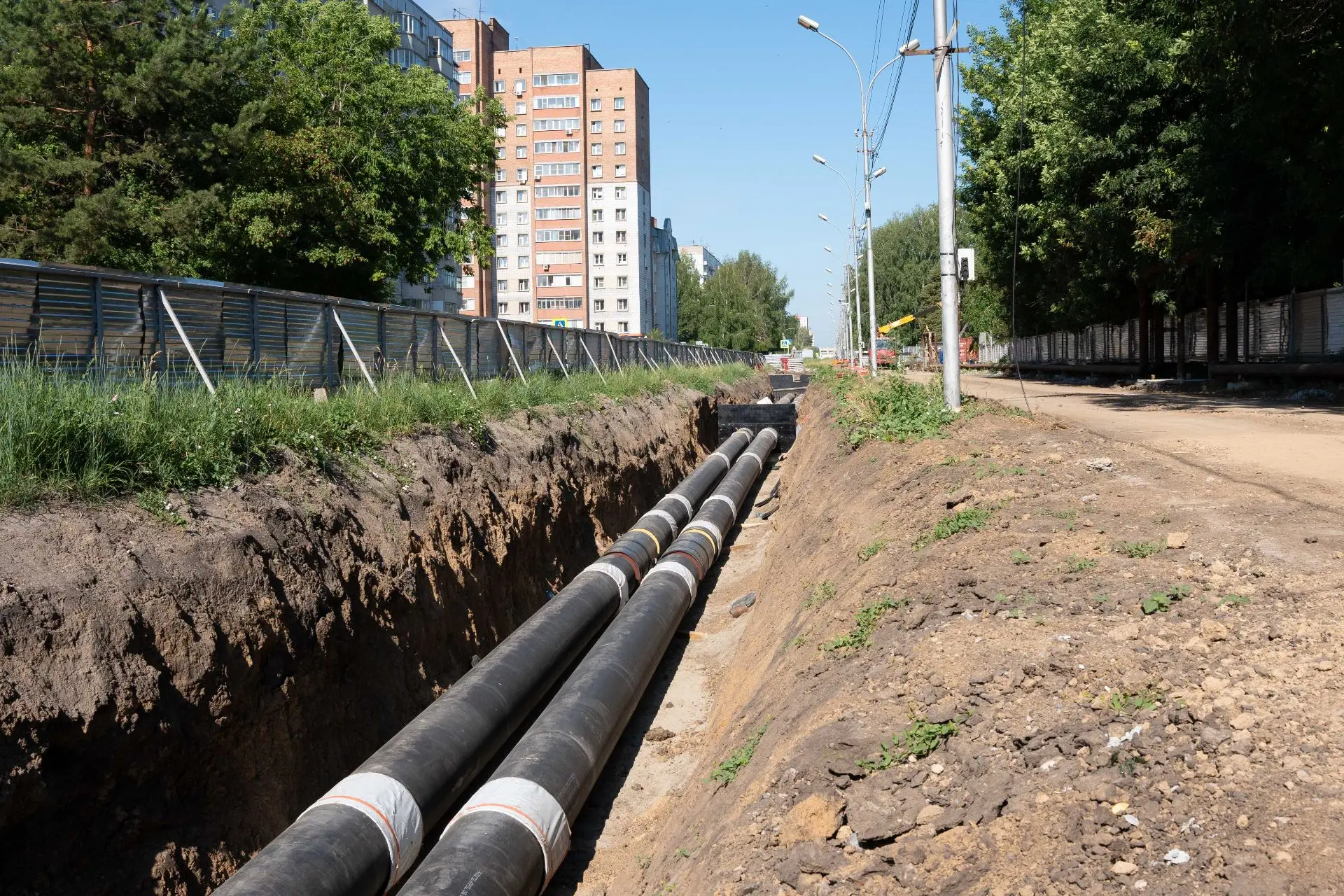 На Петухова меняют теплосеть для 10 тысяч новосибирцев