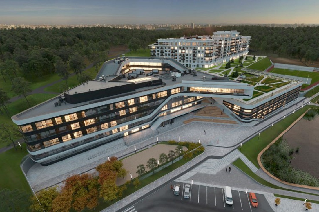 Отопление подвели к строящейся частной школе «Рост» в Новосибирске