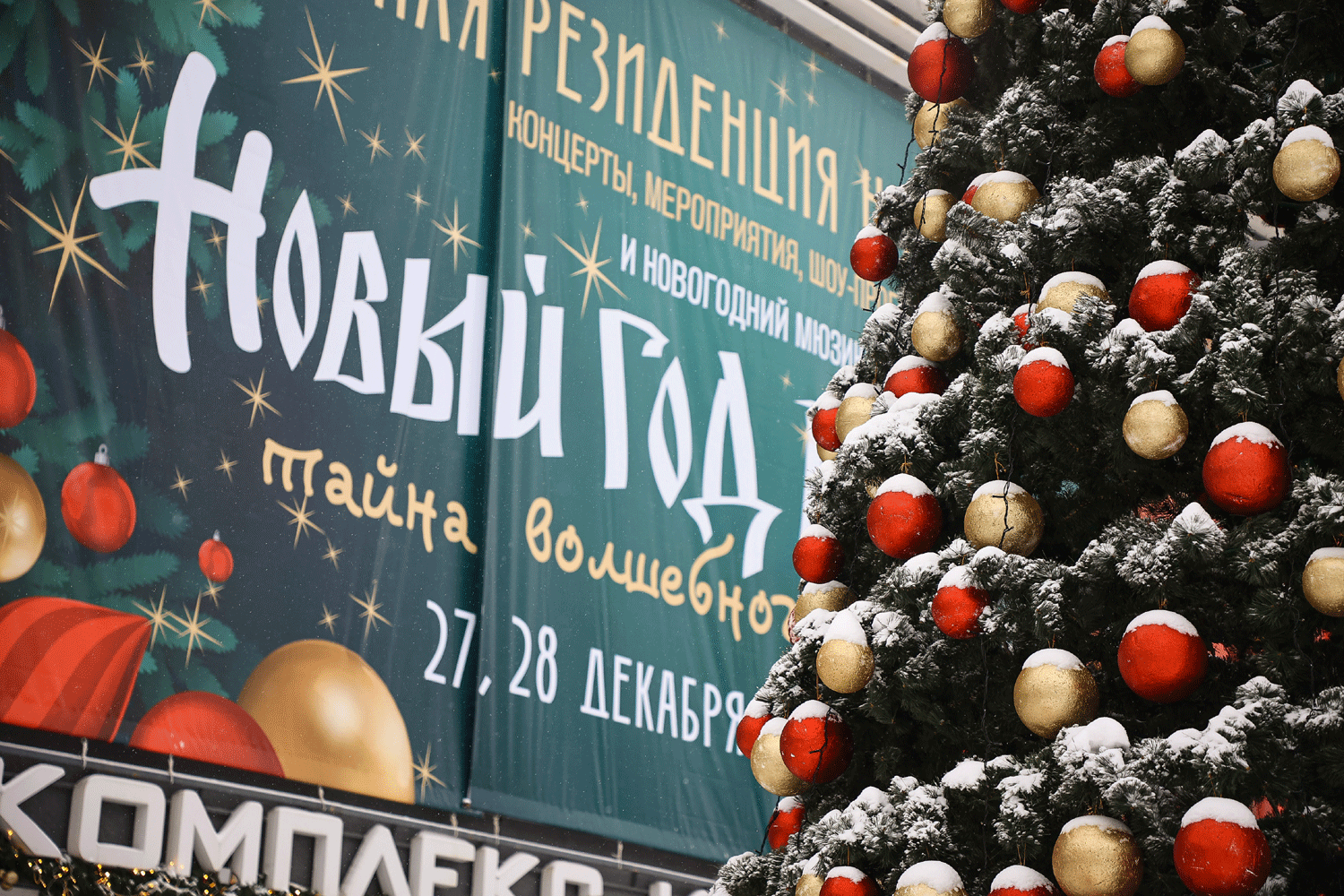 Ещё девять больших новогодних ёлок украсили улицы Новосибирска