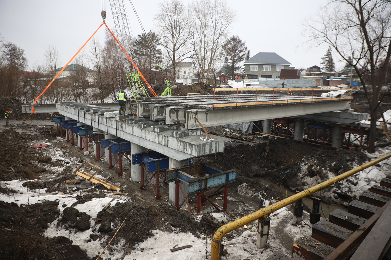 Мост через реку Тулу реконструируют до конца года в Новосибирске