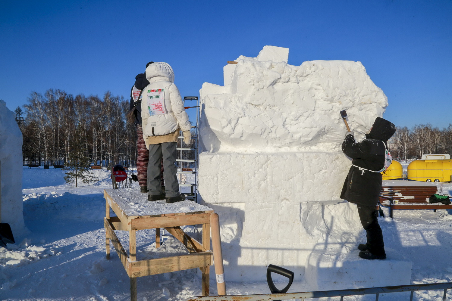 Подготовку к фестивалю снежной скульптуры начали в Новосибирске