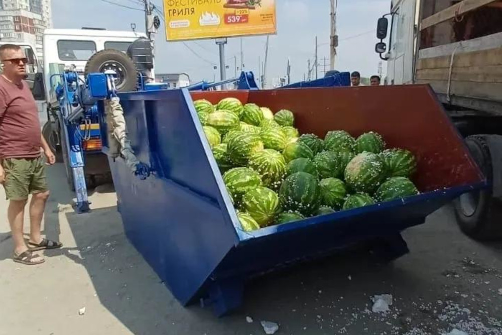 Десять тонн арбузов изъяли у торговцев с ГБШ в Новосибирске