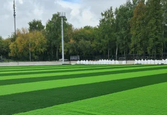 Мэр Кудрявцев: футбольное поле на ОбьГЭСе в Новосибирске готово на 80%