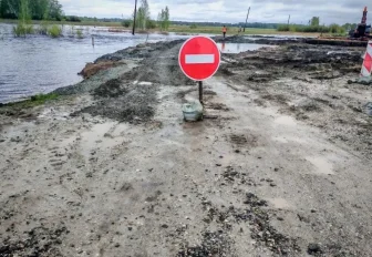 Разлившаяся река полностью отрезала Золотую Гриву под Новосибирском