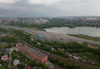 Как строят пункт оплаты проезда по четвёртому мосту в Новосибирске: фото