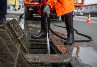 Ливнёвки в местах подтоплений расчистили от снега в Новосибирске