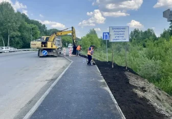 Новый тротуар вдоль Толмачёвского шоссе проложили в Новосибирске