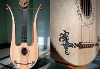 Удивительную лирогитару сделал своими руками новосибирский музыкант