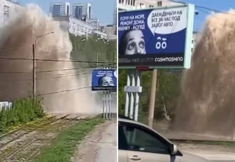 Гусинобродское шоссе затопило в Новосибирске