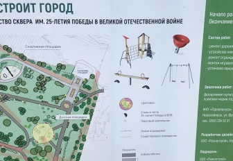 Сквер 25-летия Победы благоустроят осенью в Новосибирске