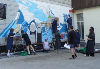 Серую стену на Никитина украсит мурал с символами Новосибирска