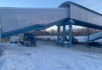 Мэр Кудрявцев: пешеходный мост закончили ремонтировать на Бердском шоссе