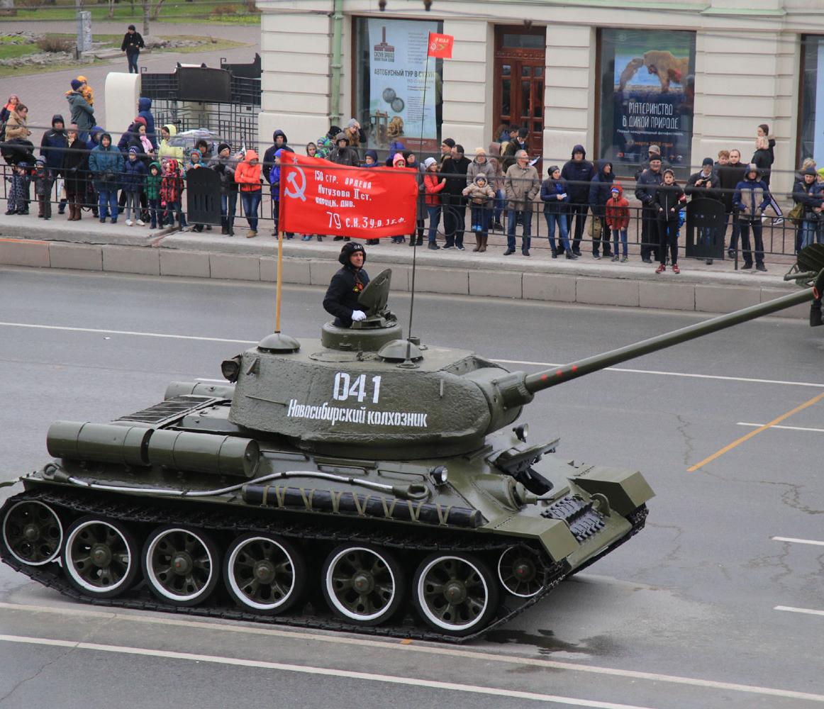 Раритетный танк Т-34 пройдёт 9 мая по Красному проспекту