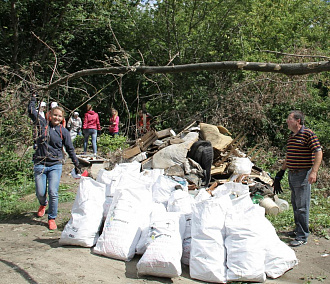 «Вода России»: новосибирцы собрали 16 кубометров мусора с берега Оби