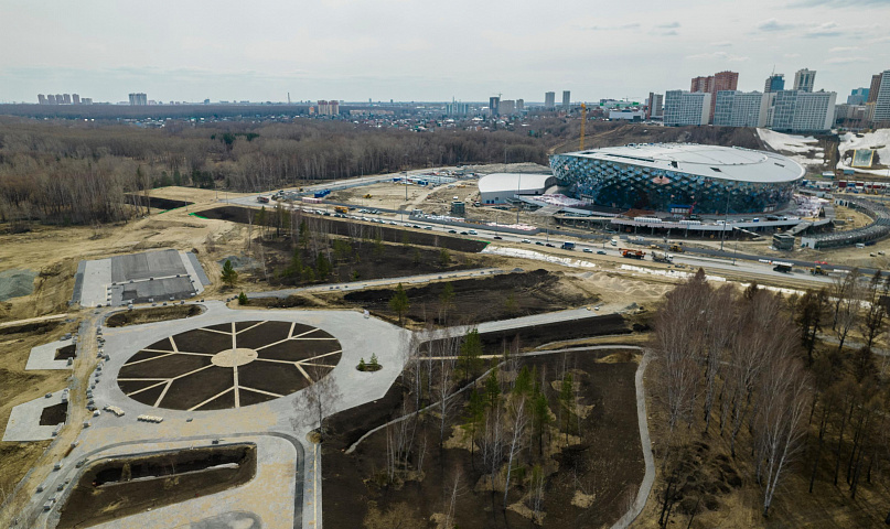 Арена новосибирск фото. Новый ЛДС В Новосибирске. Парк у ЛДС Новосибирск. Парк Арена Новосибирск проект. Новый ЛДС В Омске.