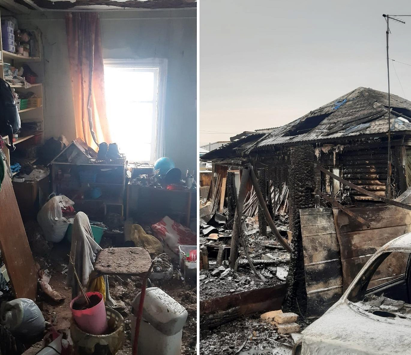 Дом семьи с четырьмя детьми пострадал при пожаре в Новосибирске