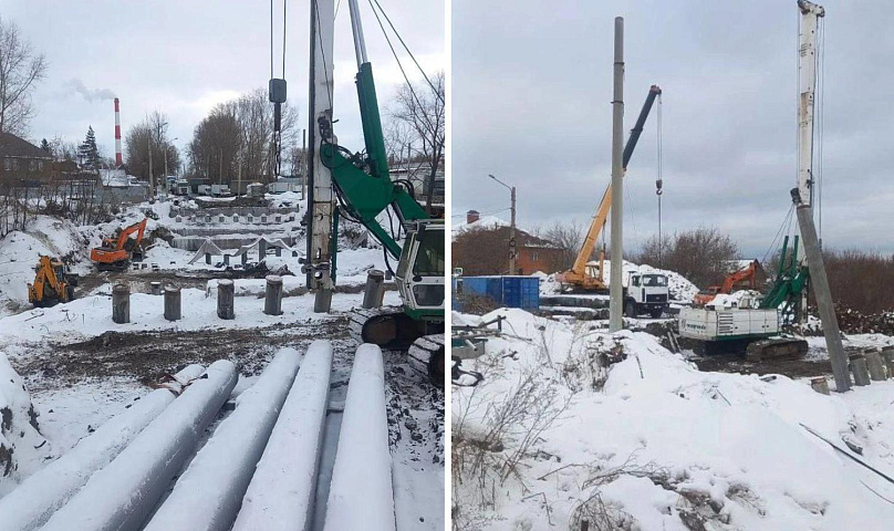 Мэр Кудрявцев показал погружение свай для нового моста на Петухова
