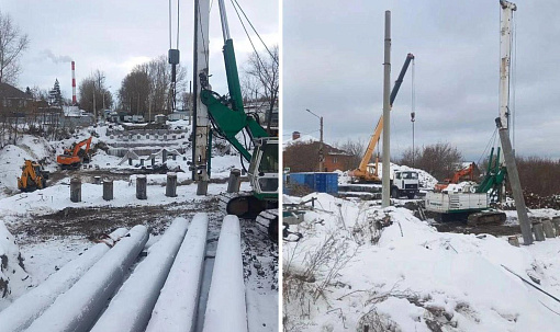 Мэр Кудрявцев показал погружение свай для нового моста на Петухова