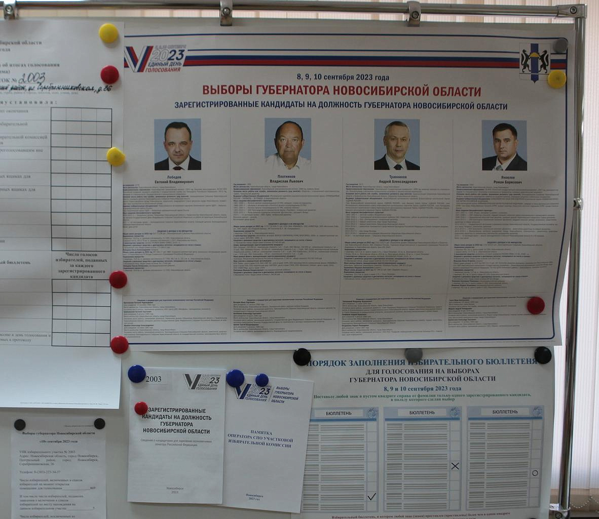 Объявлены предварительные итоги выборов губернатора Новосибирской области