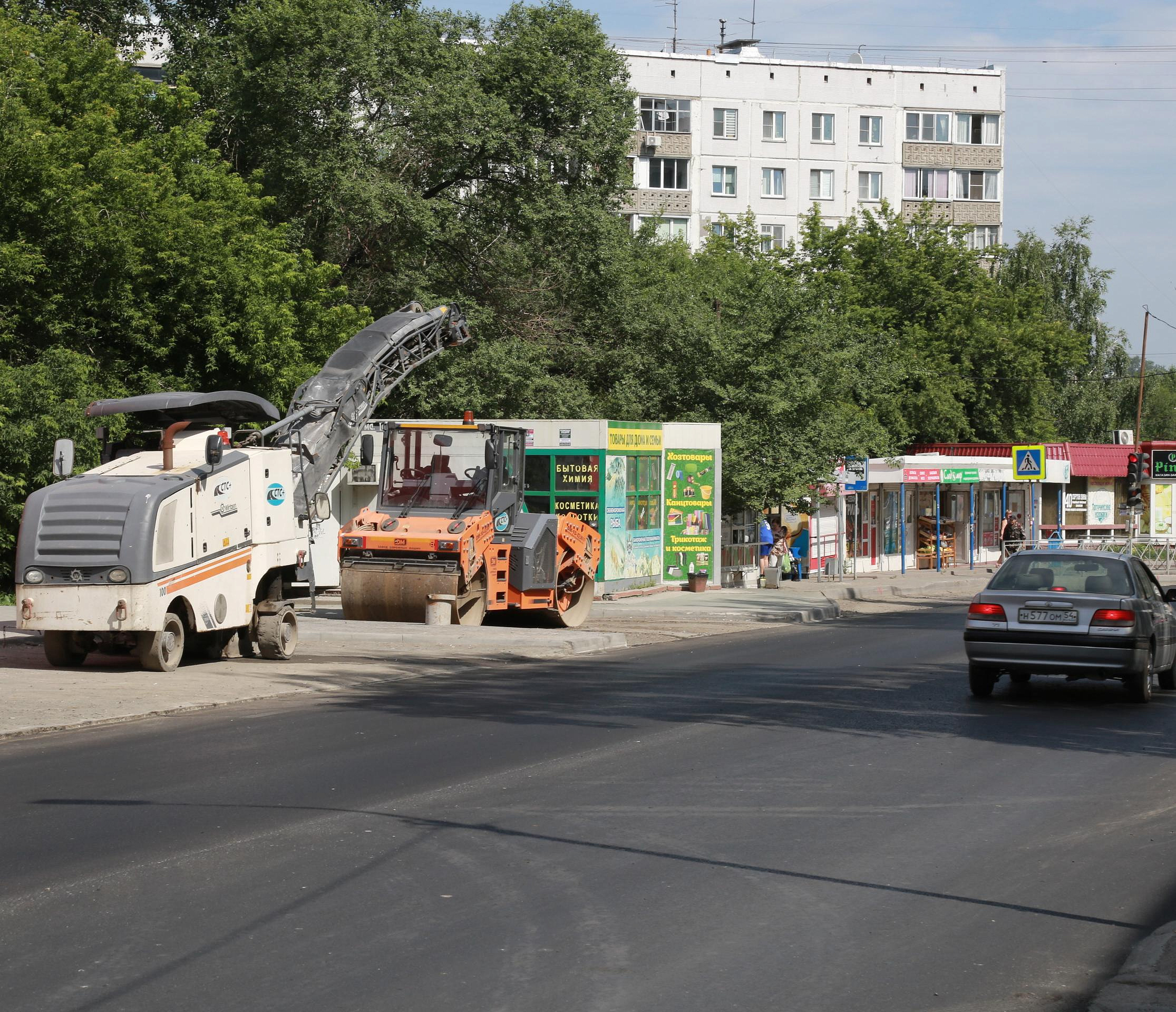 Страдающую от потопов улицу Есенина ремонтируют по нацпроекту БКД