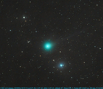 Новосибирский астроном сфотографировал набирающую яркость комету