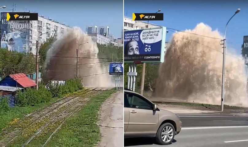 Гусинобродское шоссе затопило в Новосибирске
