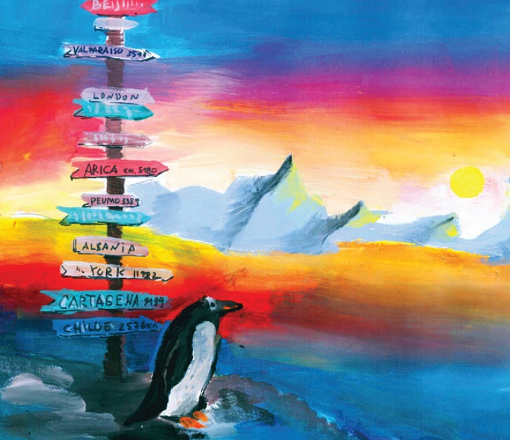 Детские рисунки из Новосибирска отправили в самый южный город планеты