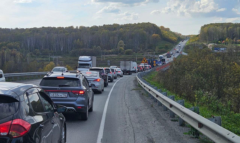 Реверсивный проезд ввели на трассе у Гусиного Брода под Новосибирском