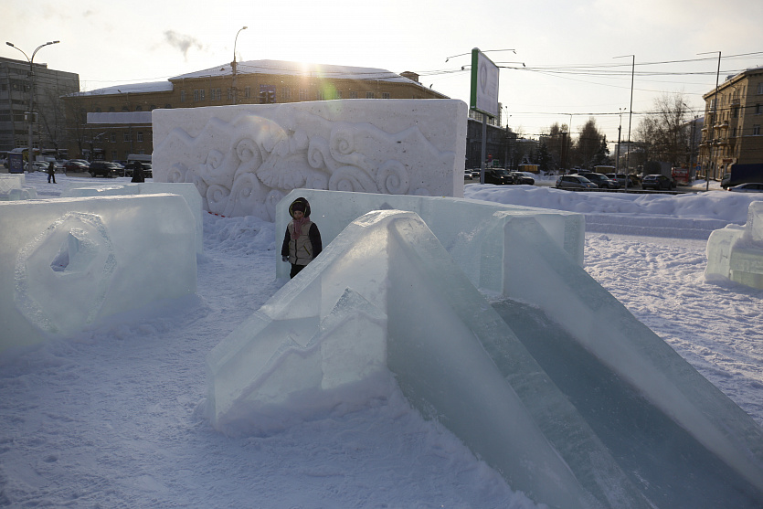 Снежный городок в Лесосибирске