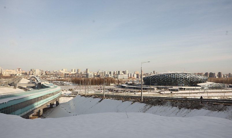 Смотровую площадку с видом на «Сибирь-Арену» оценил мэр Кудрявцев