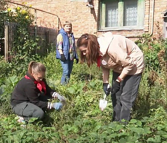 Школьники пропололи огород одинокой пенсионерке